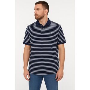 Polo Ralph Lauren Shirt Men's Size XL Tall‎ Navy White Striped Polo White Horse